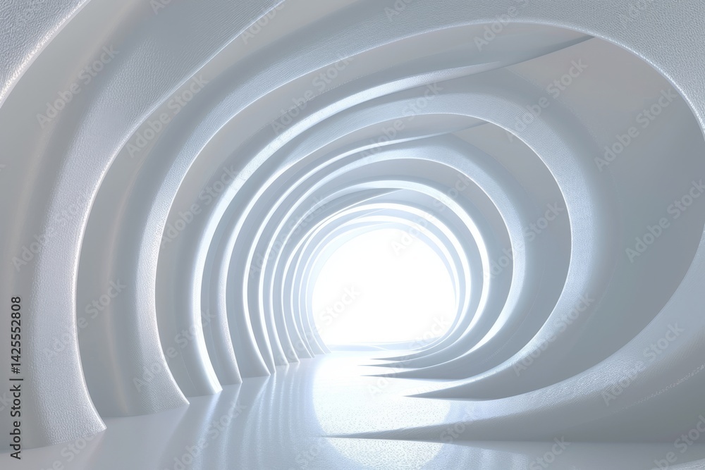 Abstract White Circular Tunnel Abstract White Circular Tunnel