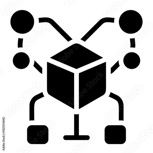 Blockchain Solid Icon