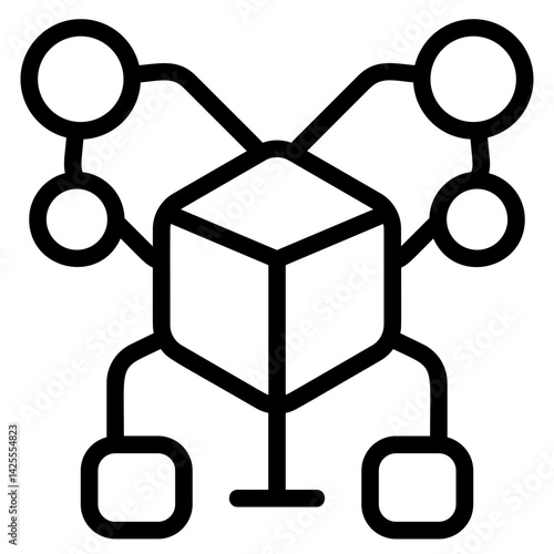 Blockchain Line Icon