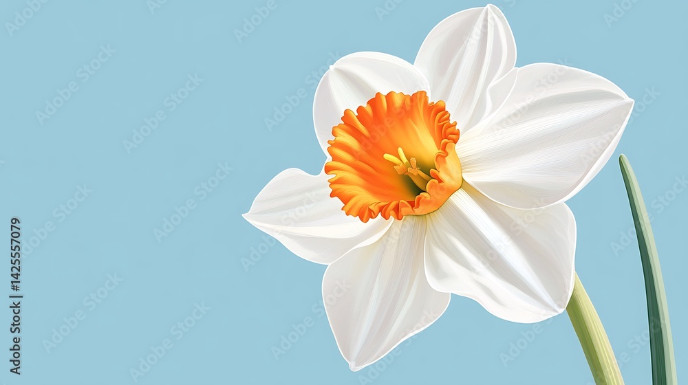 Obraz premium White Daffodil Spring Flower Bloom.