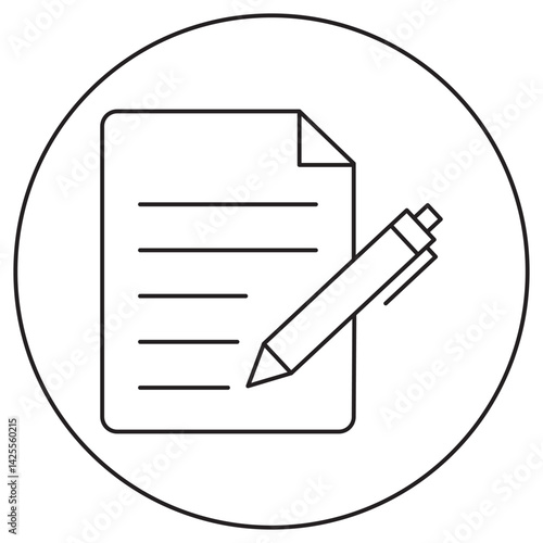 Content writing icon, Crafting Words That Convert, Powerful Content, Real Results, vector