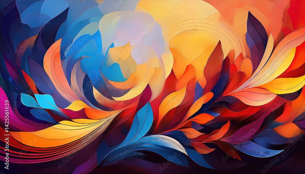 Vibrant Swirling Patterns in a Bold Modern Abstract Art Background, Invoking Emotions with Intense Colors and Dynamic Textures, Perfect for Digital Art, Home Decor, or Design Inspiration. Vibrant Swirling Patterns in a Bold Modern Abstract Art Background, Invoking Emotions with Intense Colors and Dynamic Textures, Perfect for Digital Art, Home Decor, or Design Inspiration.