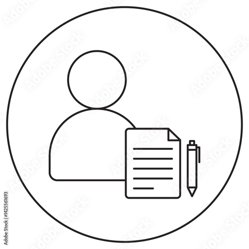 Copywriter icon, Words That Sell Expert Copywriting Services, Crafting Compelling Copy That Converts, vector