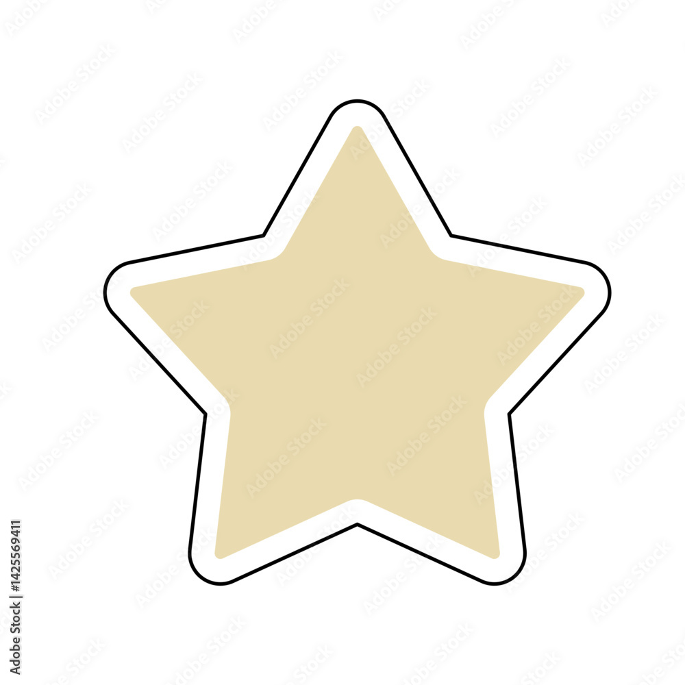Modern Sticker Shape Vector Line