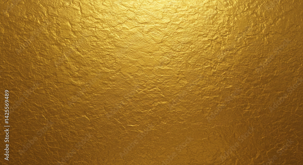 Naklejka premium Gold Texture Background with Wrinkled Surface and Metallic Effect