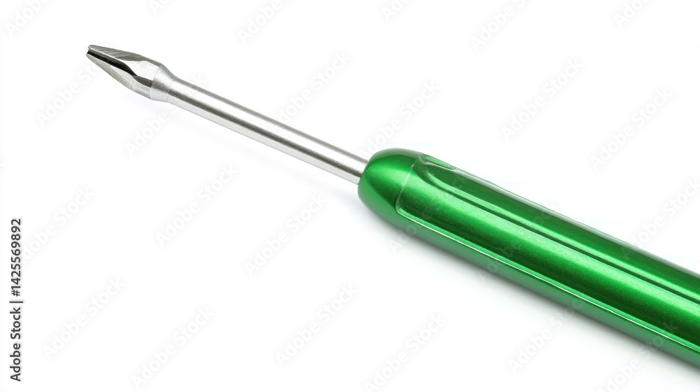 Surgical instrument, pointed tip, green handle Surgical instrument, pointed tip, green handle