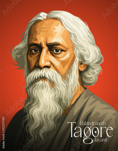 Rabindranath Tagore Jayanti Soical Media Post 