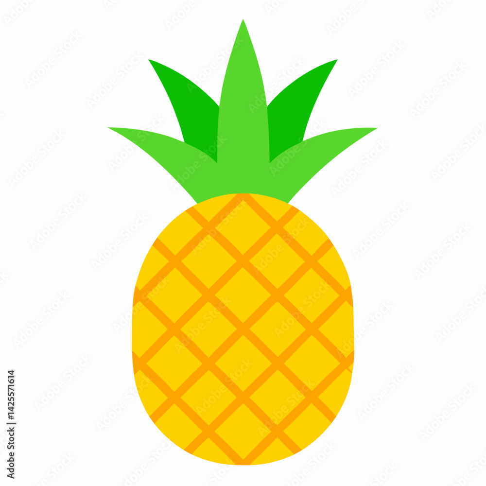 pineapple on a white background pineapple on a white background