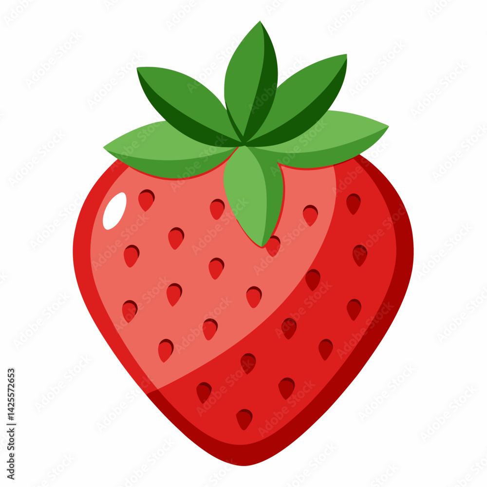 Obraz premium strawberry vector illustration