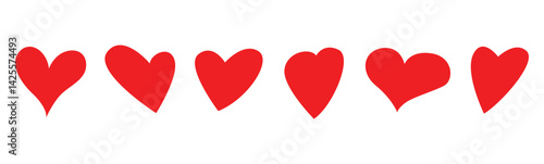 Heart, love, romance or red heart valentine's day. Heart vector icon. Isolated artistic red heart love symbol in editable vector.