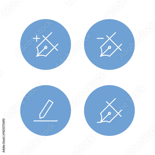 Free Download Writing icon set. draw icon set. Containing pen.  Solid vector icons collection. - GFXLoad