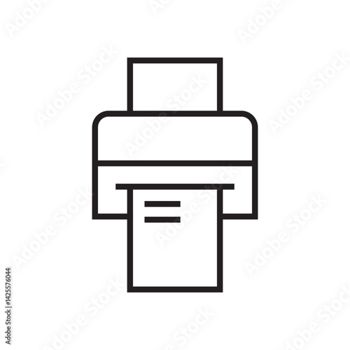 printer fax icon editable outline stroke vector eps