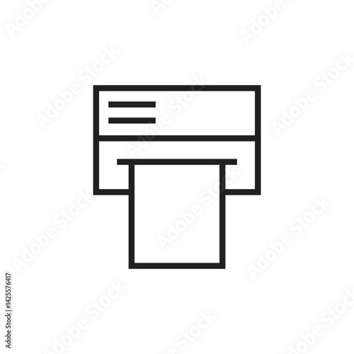 printer fax icon editable outline stroke vector eps