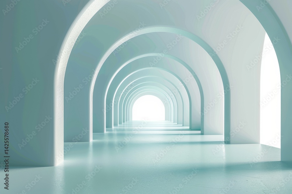 Fototapeta premium Endless Arches: A Minimalist Architectural Perspective