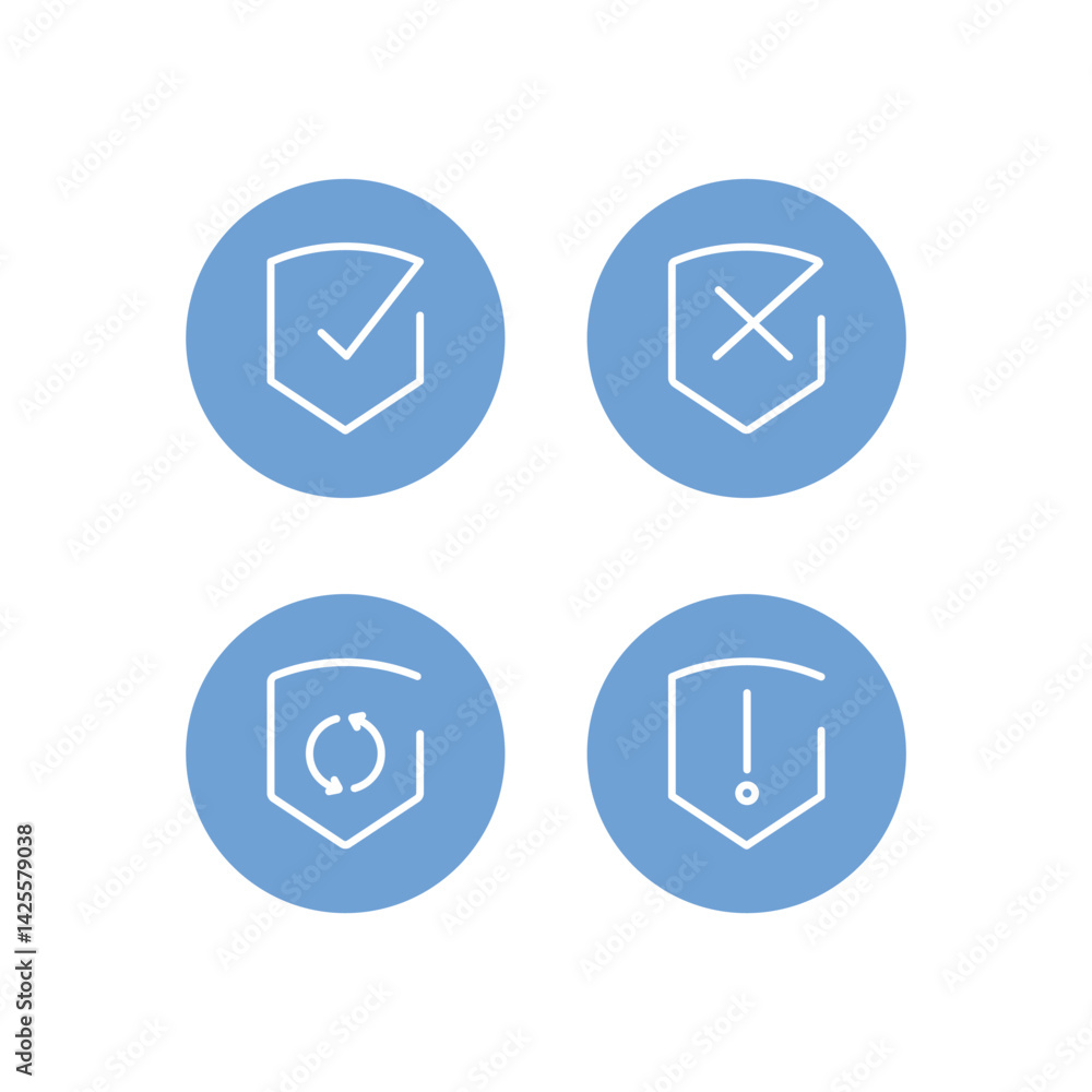 Security shield sign vector illustration. Vector illustration Security shield sign vector illustration. Vector illustration
