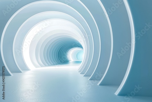 Fototapeta Naklejka Na Ścianę i Meble -  Abstract Tunnel of Circular Shapes
