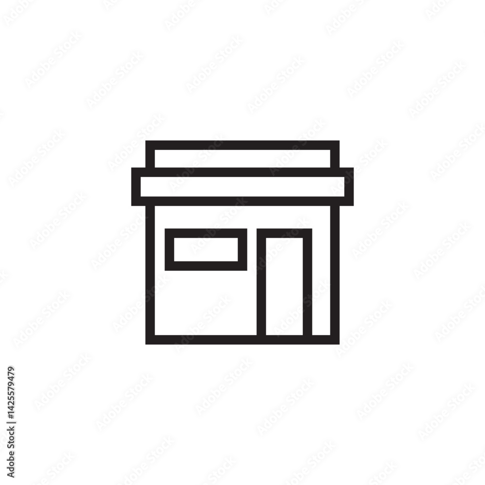retail shop store icon editable outline stroke vector eps retail shop store icon editable outline stroke vector eps