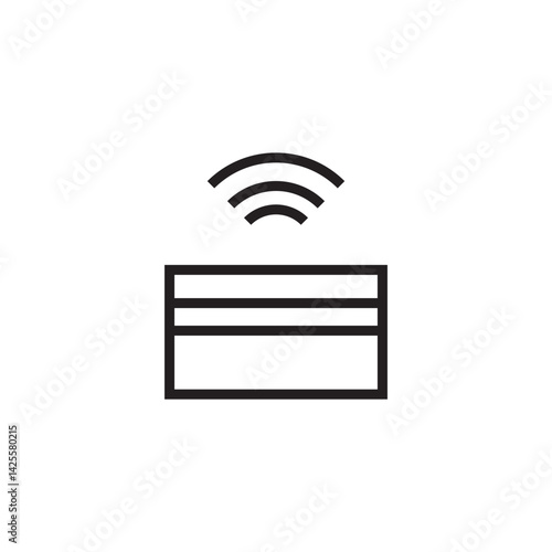 debit credit card sensor icon editable outline stroke vector eps