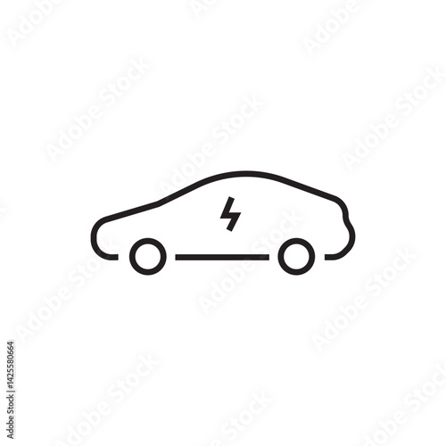 electrical car charging station icon editable outline stroke vector eps