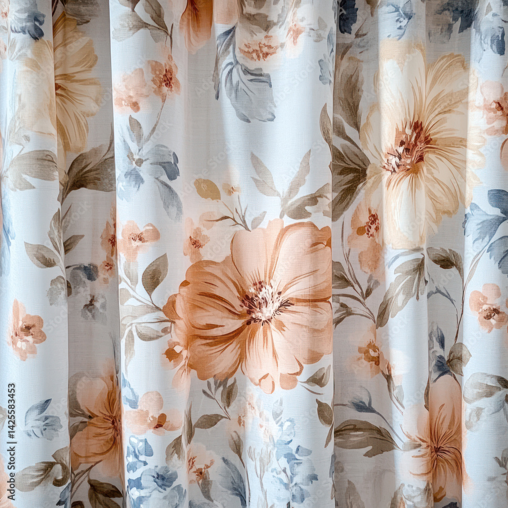 fabric flower curtain background fabric flower curtain background