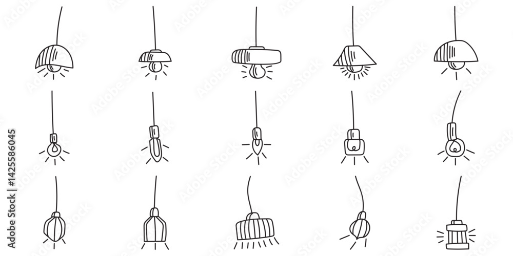 Hand Drawn Hanging Lamp Hand Drawn Hanging Lamp