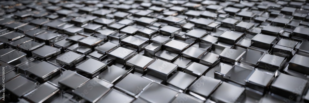 Sleek metallic grid, intersecting planes, polished surface, modern, silver Sleek metallic grid, intersecting planes, polished surface, modern, silver