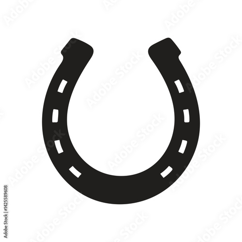 Horseshoe icon vector flat style