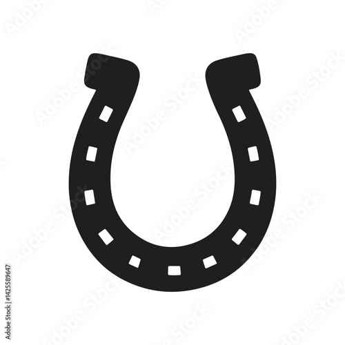 Horseshoe icon vector flat style