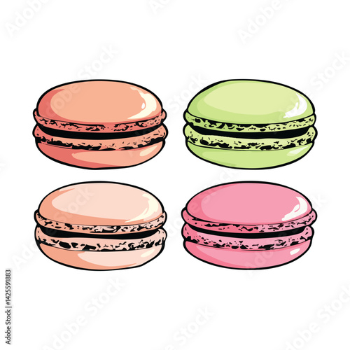 macarons,vector