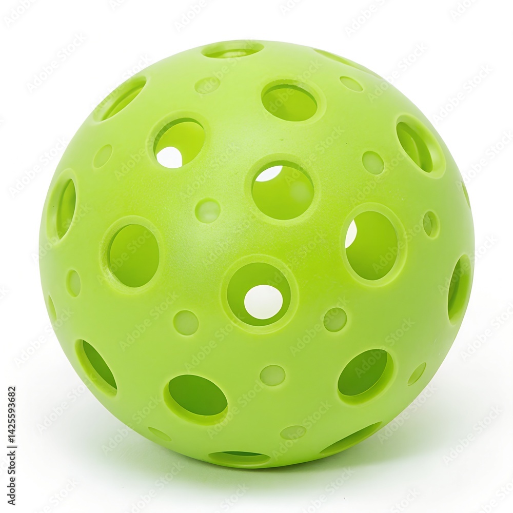 Fototapeta premium green pickleball ball isolated on white background