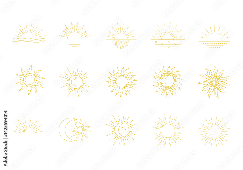 Elegant Boho Sun Element Set Elegant Boho Sun Element Set