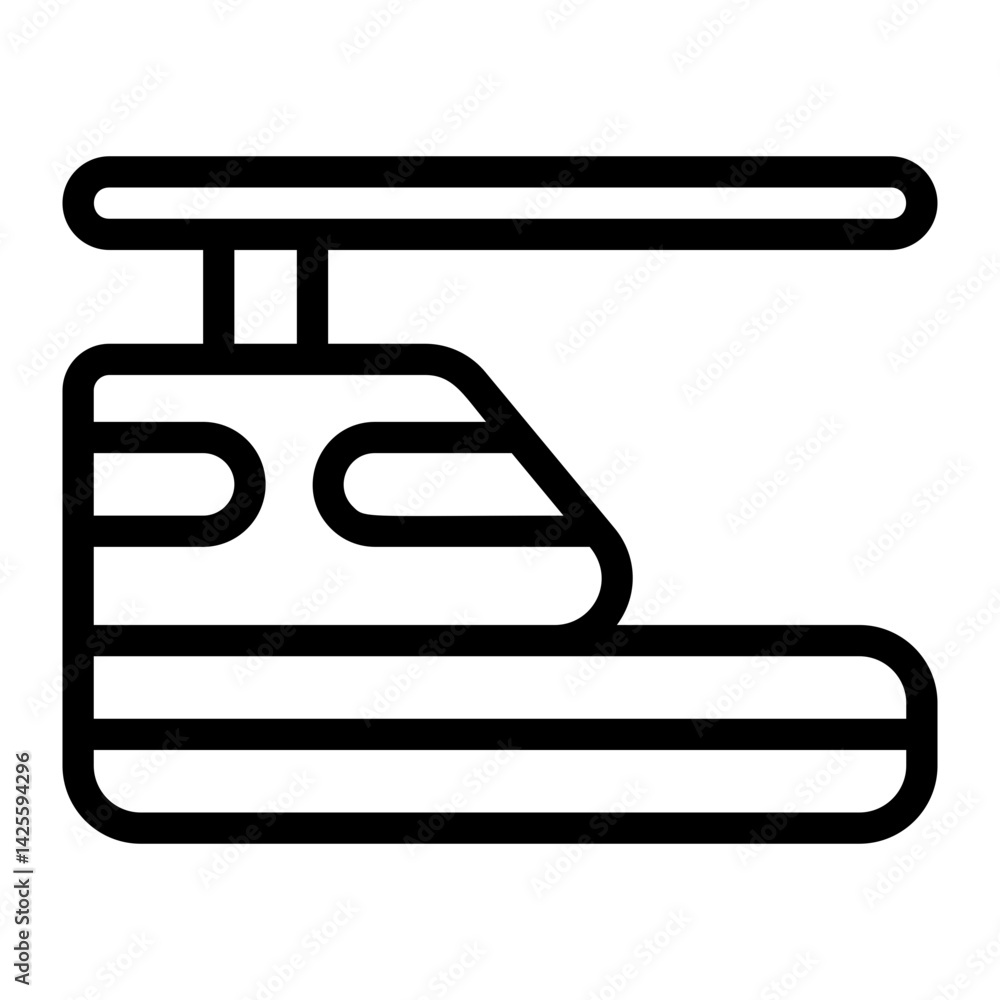 Bullet Train Line Icon Bullet Train Line Icon