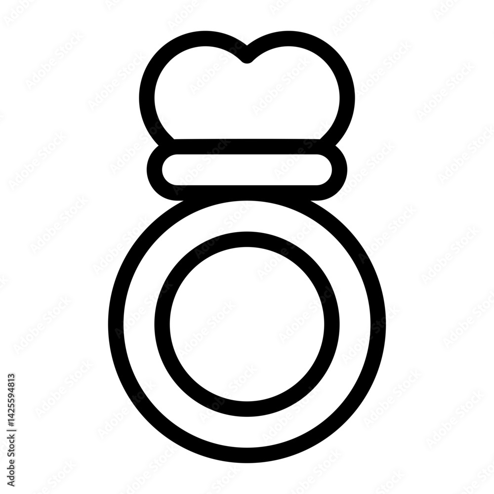 Engagement Ring Line Icon Engagement Ring Line Icon