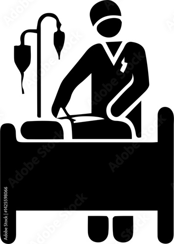 Healthcare and Medical Staff Silhouette Icon Set