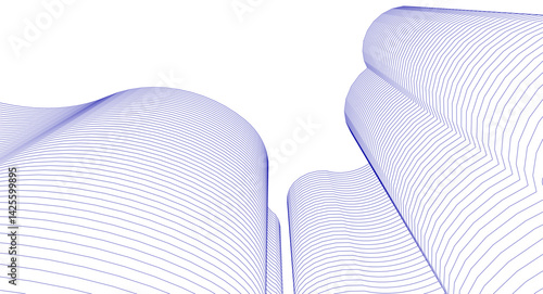 abstract architecture cylindrical shapes 3d