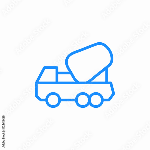 cement mixer icon sign vector