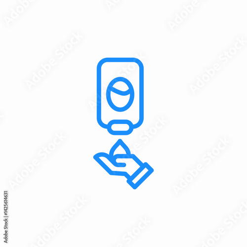 dispenser hand icon sign vector