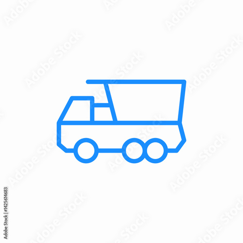 dump truck icon sign vector