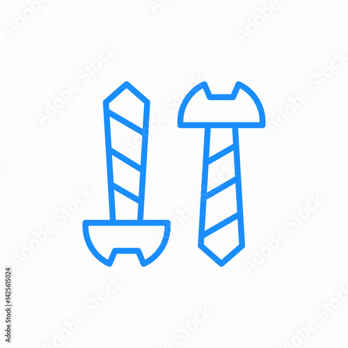 fastening screws icon sign vector