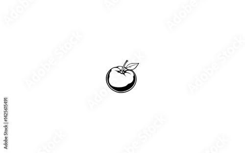 African Cherry Orange - AI-Enhanced Vector Illustration with Smooth Rind and Detailed Texture