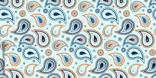 Old drawing with decorating herb. Vector trend as persian paisley. Repetition festive and fashionable traditional.