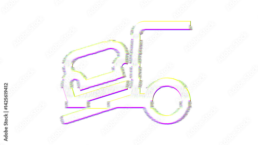 Icon truck couch is distorted. Glitch. Noise, chromatic aberration, geometric distortion Icon truck couch is distorted. Glitch. Noise, chromatic aberration, geometric distortion