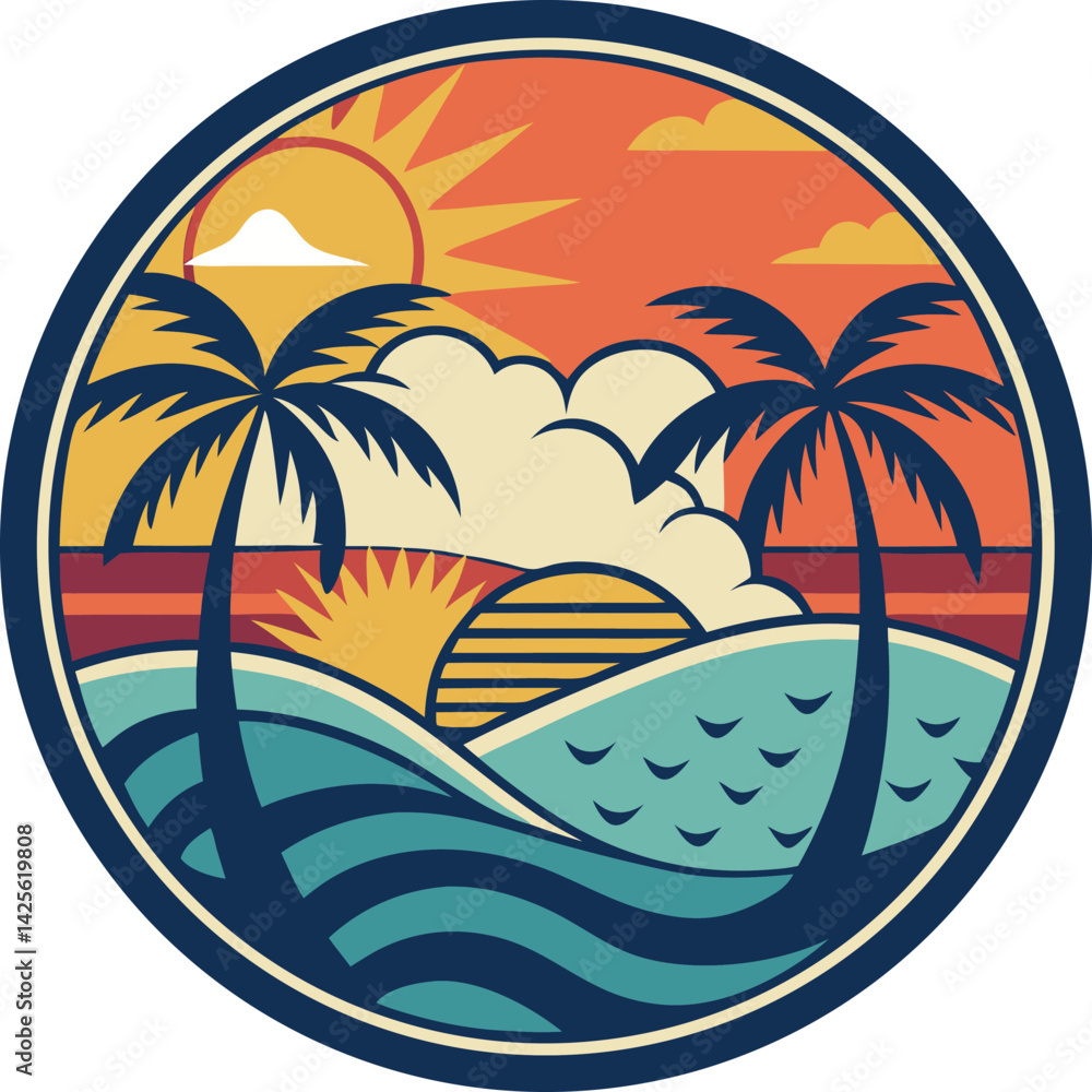 Obraz premium summer t-shirt vector design