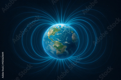 Fototapeta Naklejka Na Ścianę i Meble -  Earth and magnetic field
