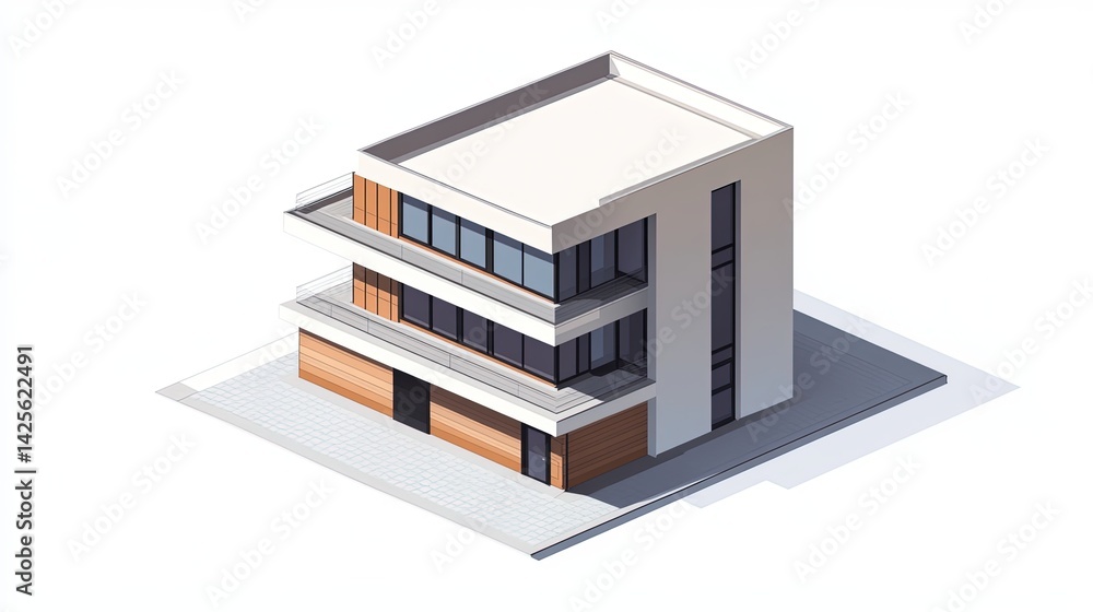 isometric modern building isometric modern building