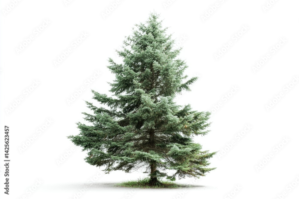 Serene Blue Spruce: A Minimalist Botanical Study Serene Blue Spruce: A Minimalist Botanical Study