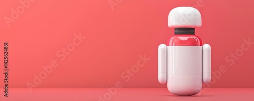 Pharmaceutical capsules technology modern setting. Autonomous AI-powered pharmaceutical dispensing capsule system ensuring precise medication dosage