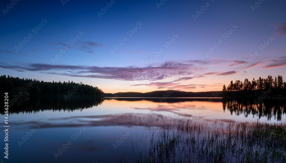 Fototapeta premium sunrise over the lake