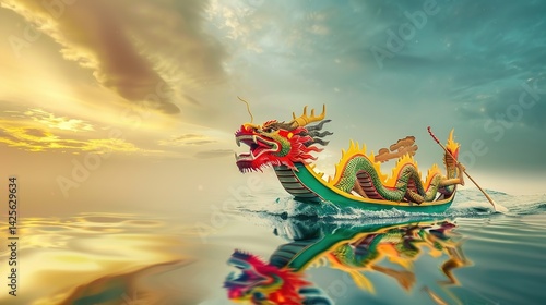 Dragon Boat Festival Celebration Background: Gathering Thousands of Celebration Elements, Jointly Painting a Lively Picture and Cultural Carnival of the Traditional Dragon Boat Festival
