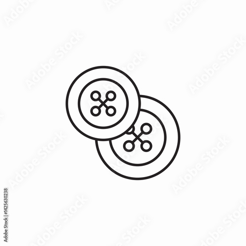 clothes buttons icon sign vector